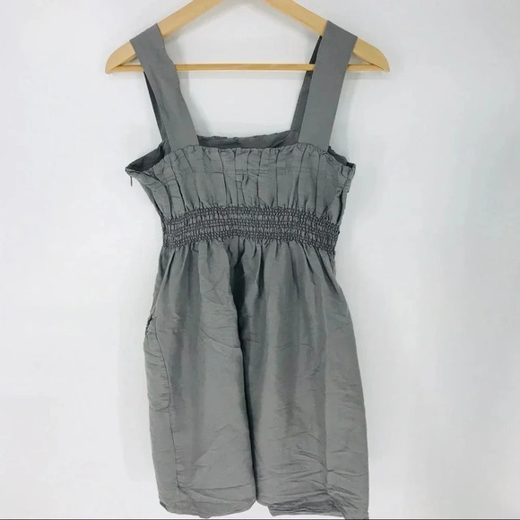 Kensie 100% silk sundress w/ruched front pockets - Picture 4 of 6